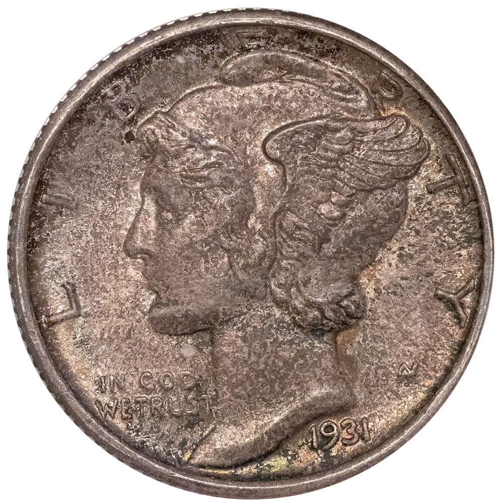 1931-S Mercury Dime (Sleeper) - ANACS MS 63 FSB - Full Split Bands