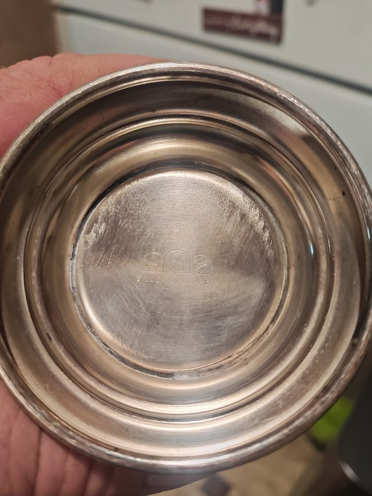 Silver Over Copper Creamer
