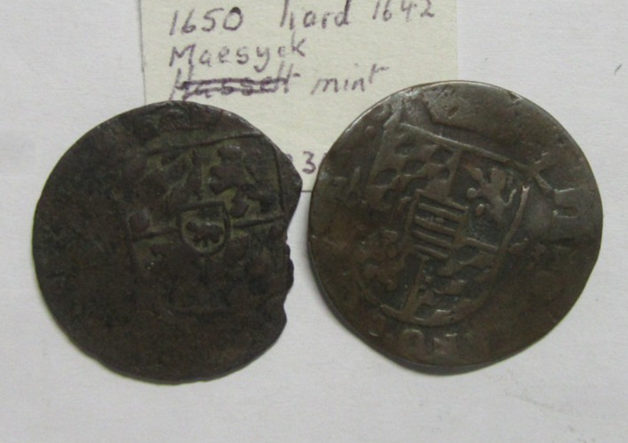Austrian Netherlands, Ferdinand Coppers x 2 Types & Grade As Pics