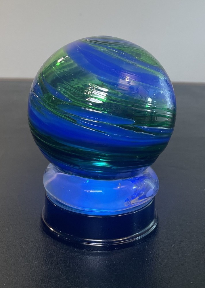 Hand Blown Glass LED Globe Accent Night Light Gift