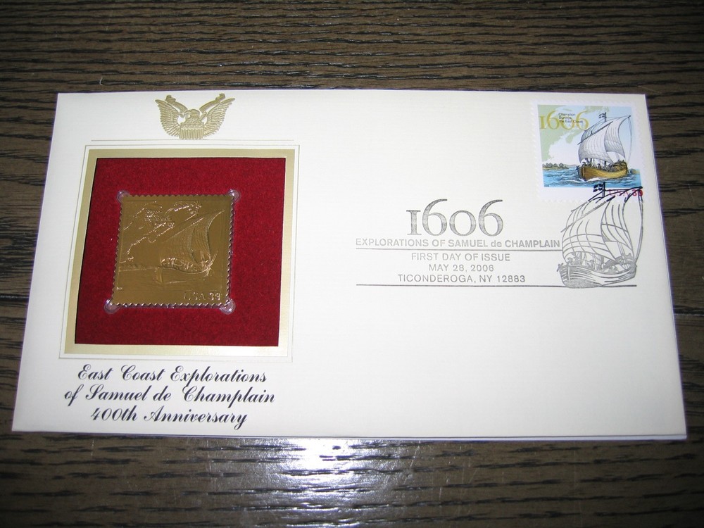 2006 Samuel de Champlain Explorations 1606 Replica Golden Cover Stamp