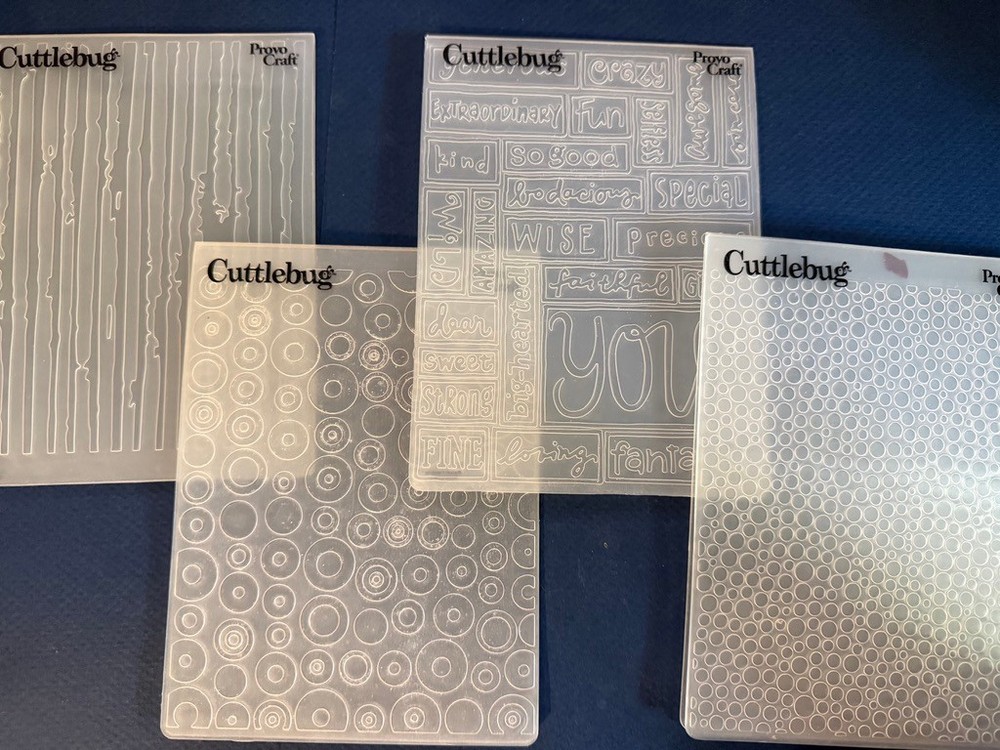 12 - Vintage Cuttlebug Provo Craft Embossing Folders A2 group 1