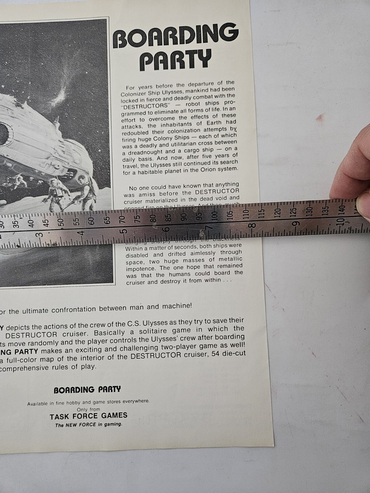 Vintage Boarding Party Task Force Games Print Ad