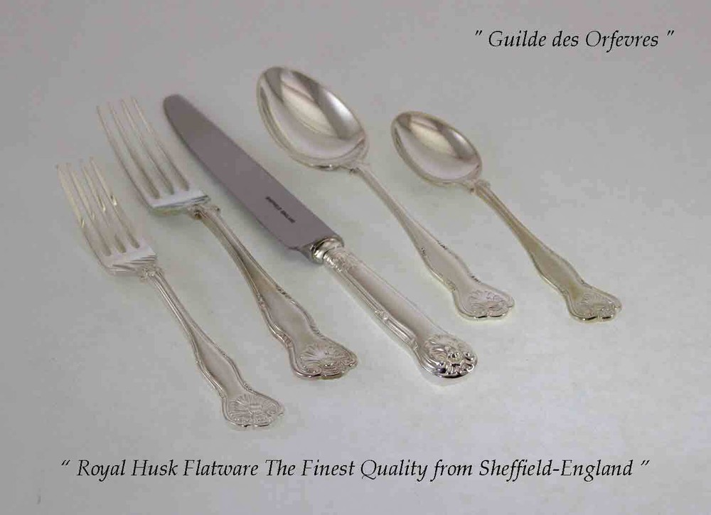 Finest Silver Plated 5 Pc Place-Setting, Royal-Husk