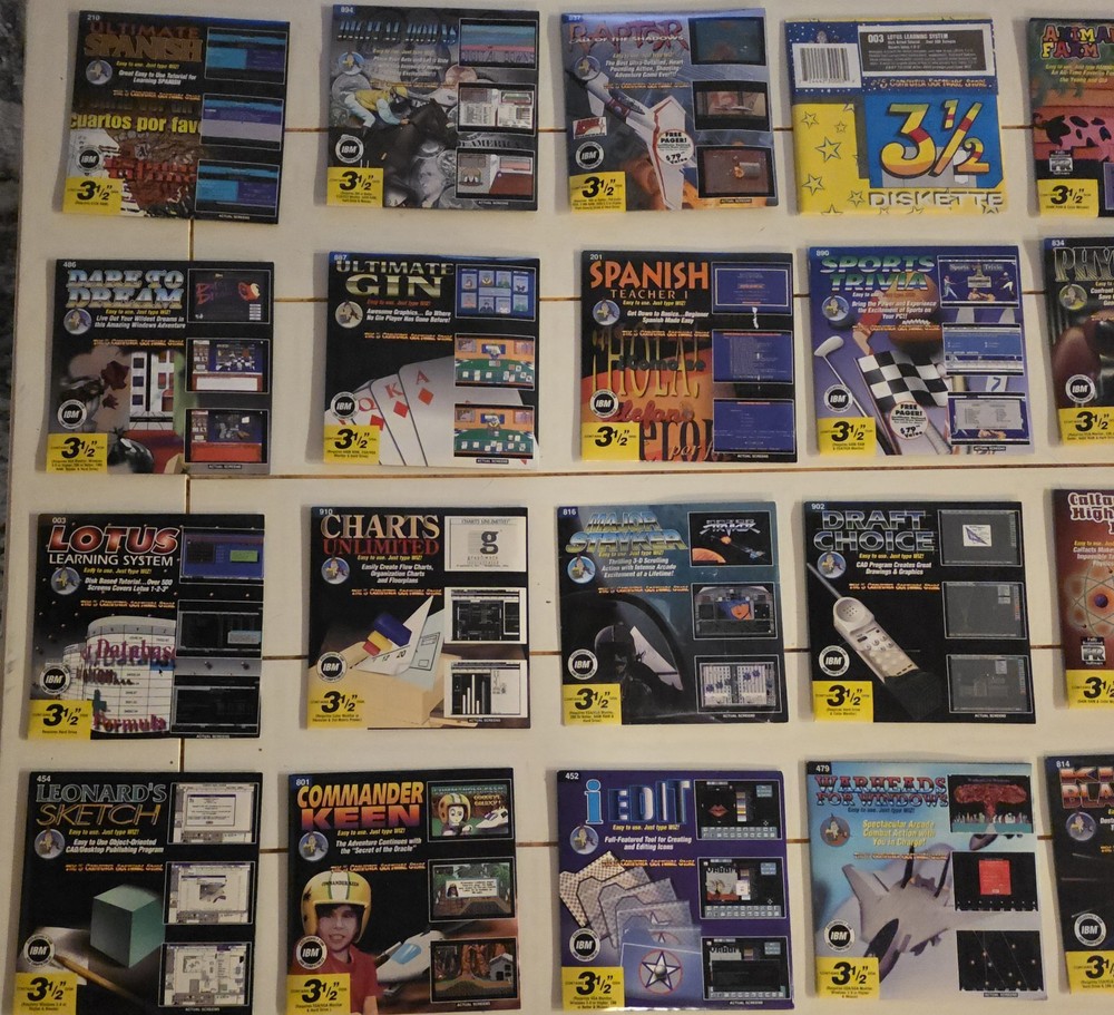 32x New Sealed Vintage Software/Games Lot, Computer Software Store Wiz Tech 90s!