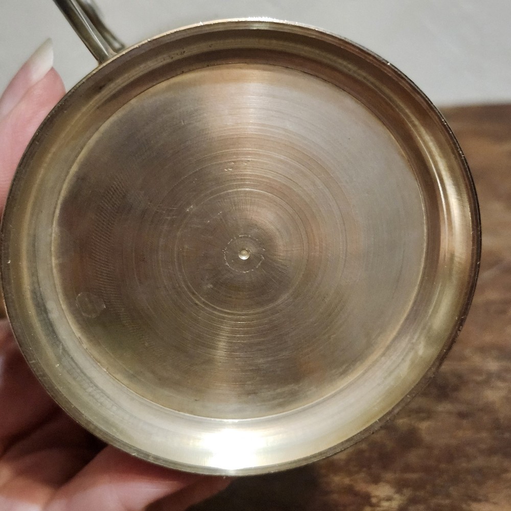 Vintage Silverplate Unbranded Short Squatty Pitcher Creamer 3"