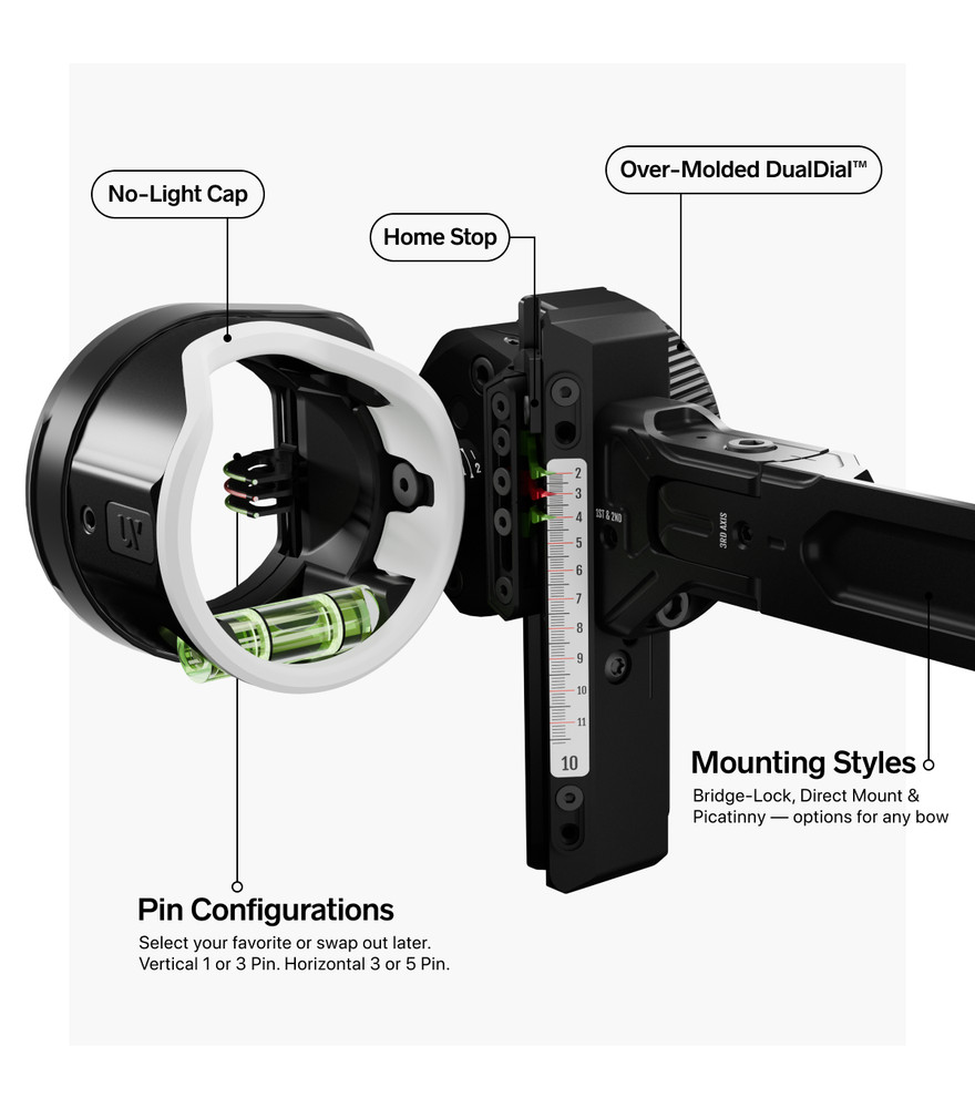ULTRAVIEW SLIDER 2 DIRECT MOUNT NO LIGHT 1 PIN VERTICAL, RH