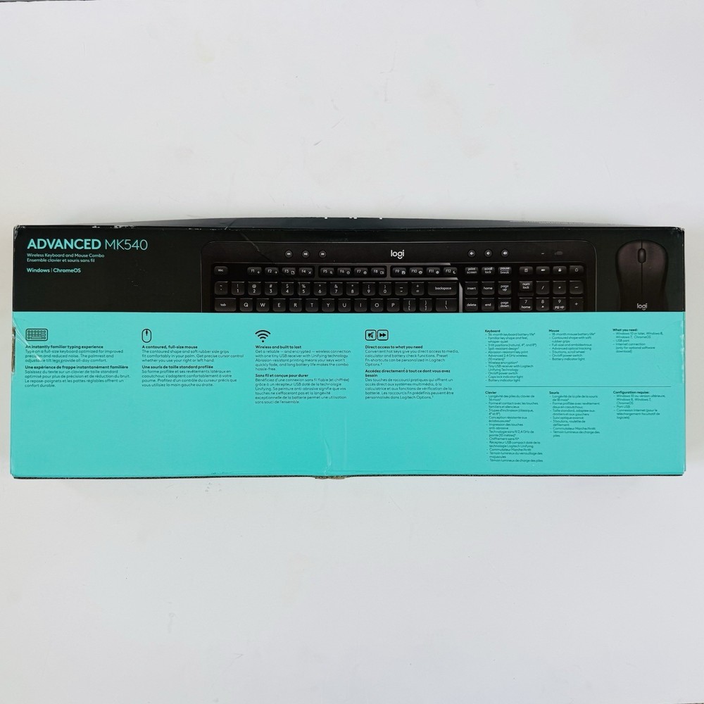 Logitech MK540 Advanced Wireless Keyboard and Mouse Combo