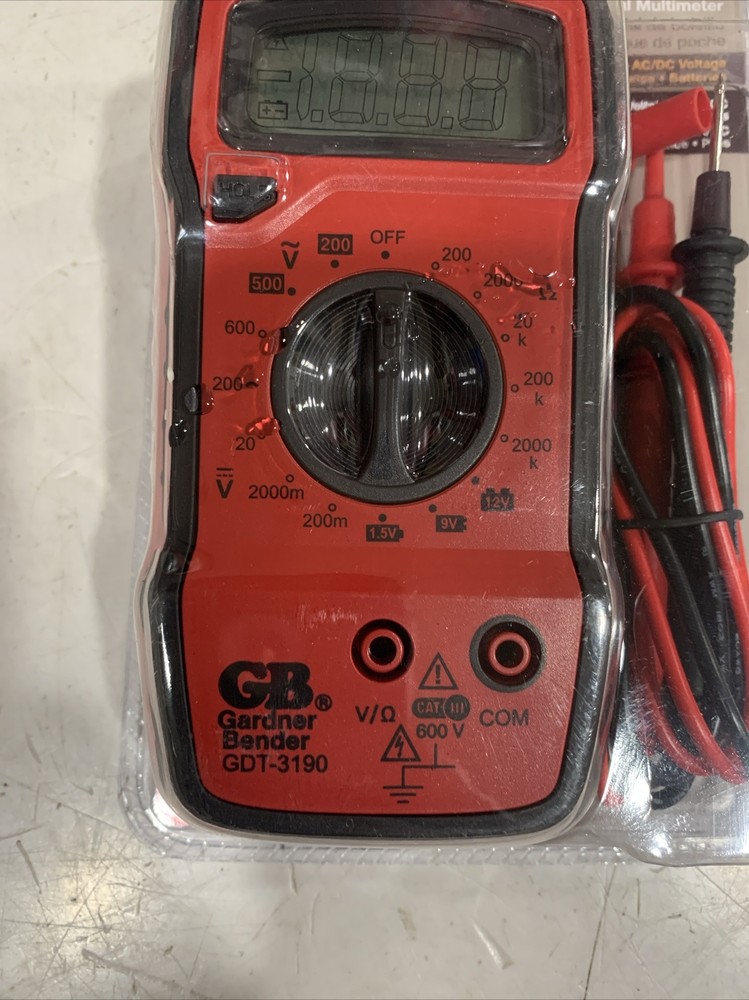 Gardner Bender GDT-3190 Digital Multimeter, 500 Volt