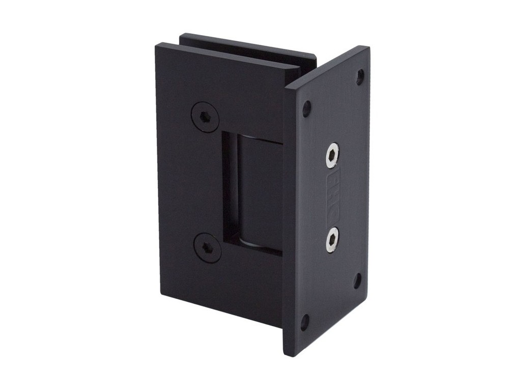 FHC Venice Square Wall Mount Hinge Brass Material Matte Black Finish