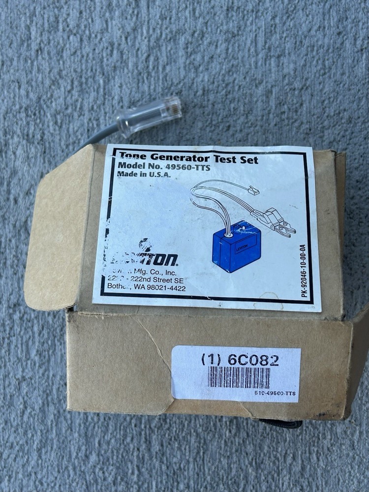 Leviton 49560 Circuit Tone Generator Testing Set Tool Comes As Shown
