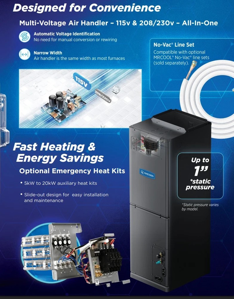MRCOOL Universal Central Heat Pump Split System 3 Ton SEER 18 Multipositioning