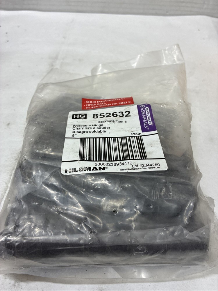 Hardware Essentials 852632 Weldable Hinge Plain Qty 5