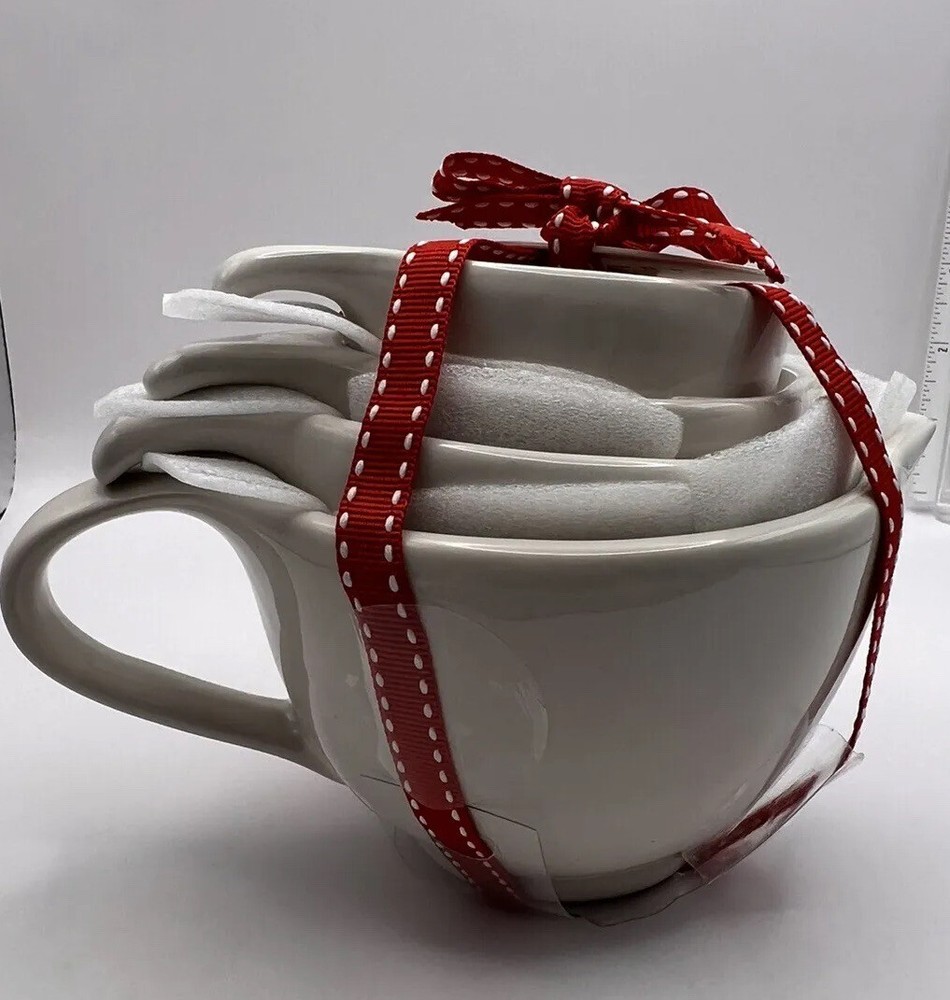 New Rae Dunn Christmas Nesting Ceramic Measuring Cups Christmas Kitchen Baking