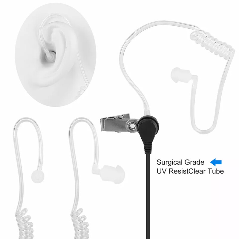 2-Pin Headset Earpiece Mic PTT for Motorola Radio CLS1110/1410 AXU Walkie Talkie