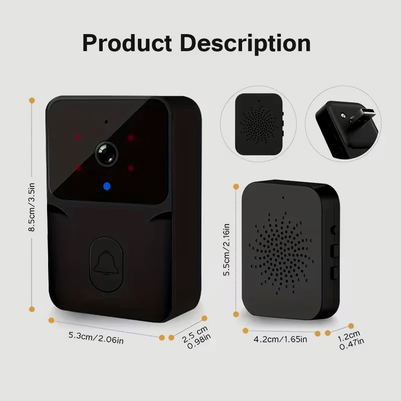 Smart Wireless WiFi Video Doorbell Phone Door Ring Intercom Security Camera Bell