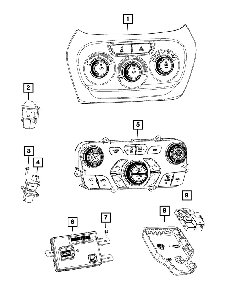 Genuine Mopar A/C And Heater Module 68296644AB