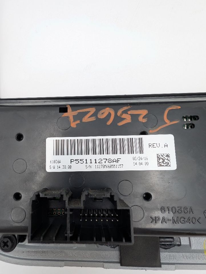Used A/C Selector Switch fits: 2016 Jeep Compass w/o AC Grade A