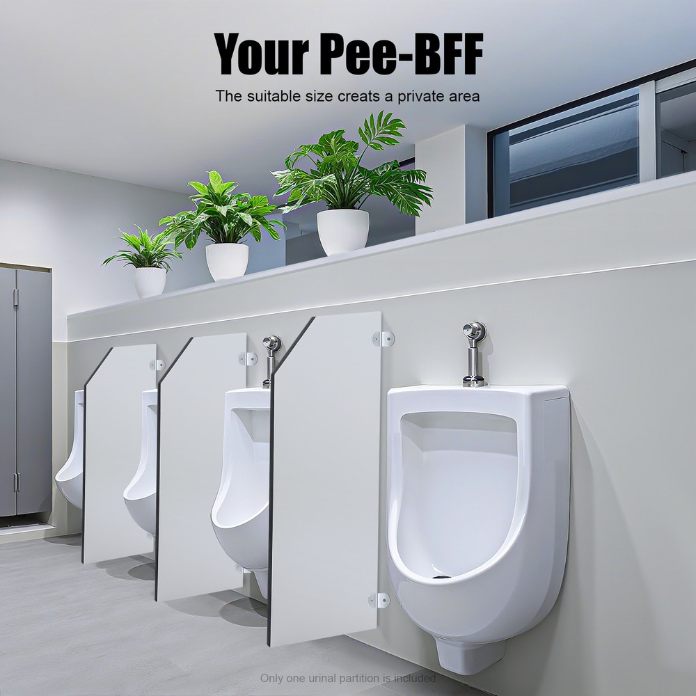 Wall-Mounted Men Urinal Partition Screen, Urinal Partition Divider Screen