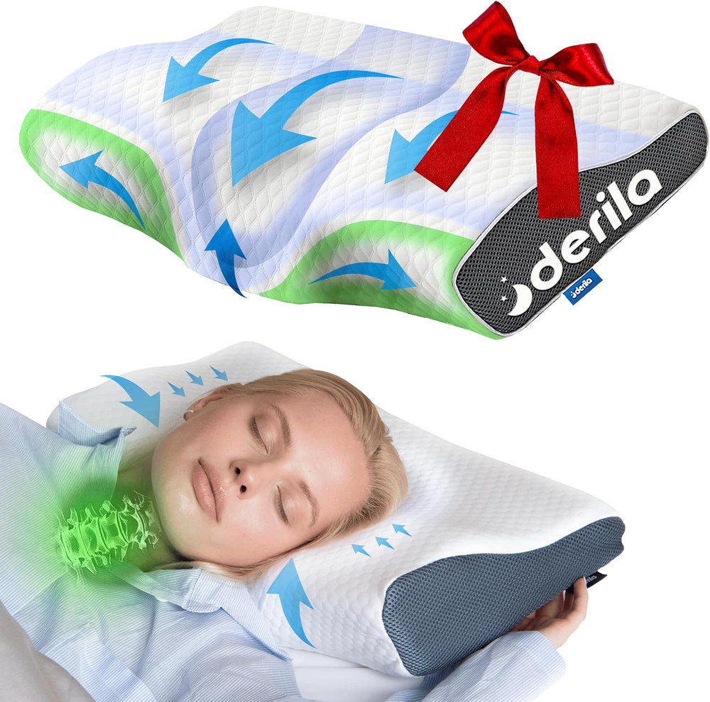 King Size Neck Pillow for Sleeping, Cervical Pillow, Memory Foam Side Sleeper Pi