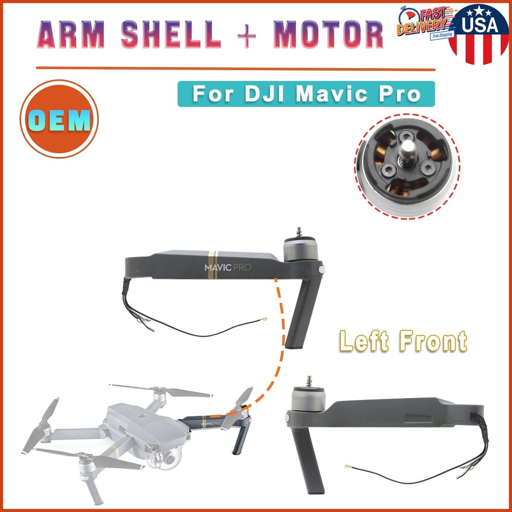 OEM Left Right Arm Shell Cover with Motor + Wire Replace For DJI Mavic Pro Drone