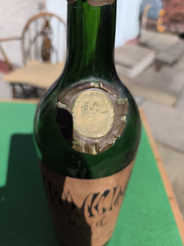 Vintage French Armagnac Brandy Bottle, Empty
