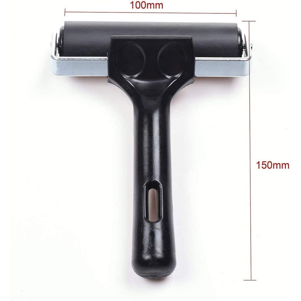 4 Inch Rubber Brayer Roller Manual Roller Tool for Printmaking Wallpaper Gluing