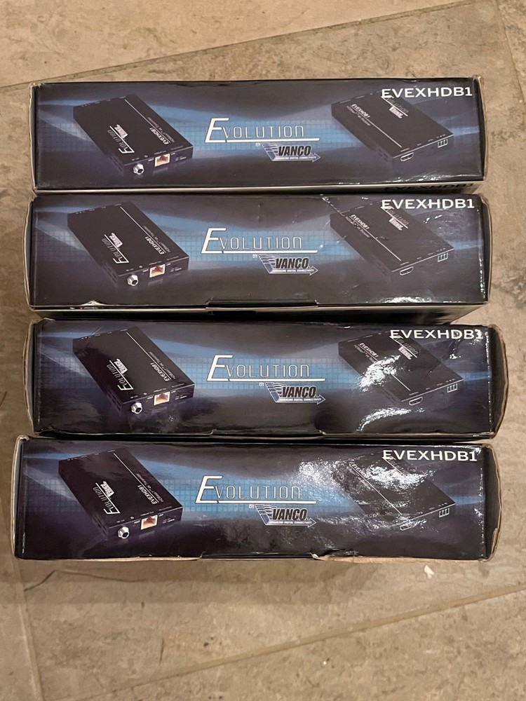 Vanco Evolution HDBaseT Balun Extender EVEXHDB1 230ft 70m Cat5e/6 cable