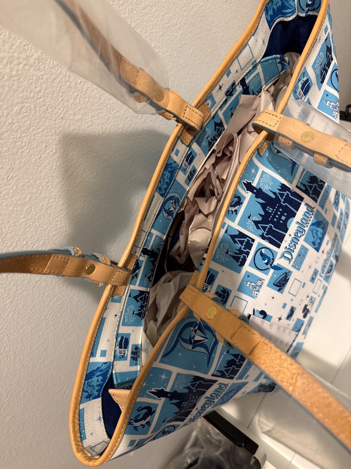 NWT! Disney Parks Dooney & Bourke Disneyland 60th Anniversary Large Tote Bag
