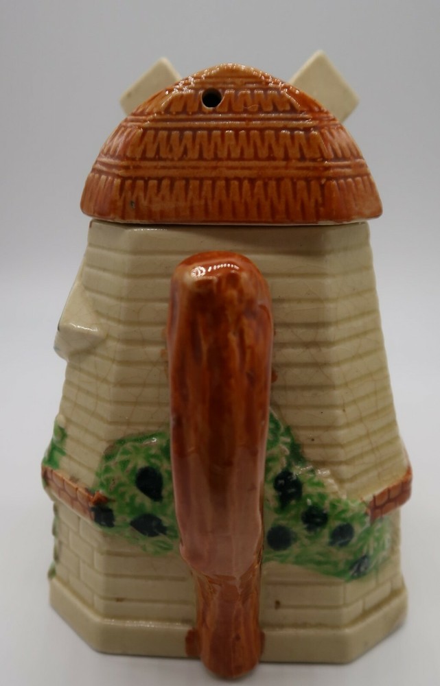 Vintage ceramic Japan windmill figural teapot