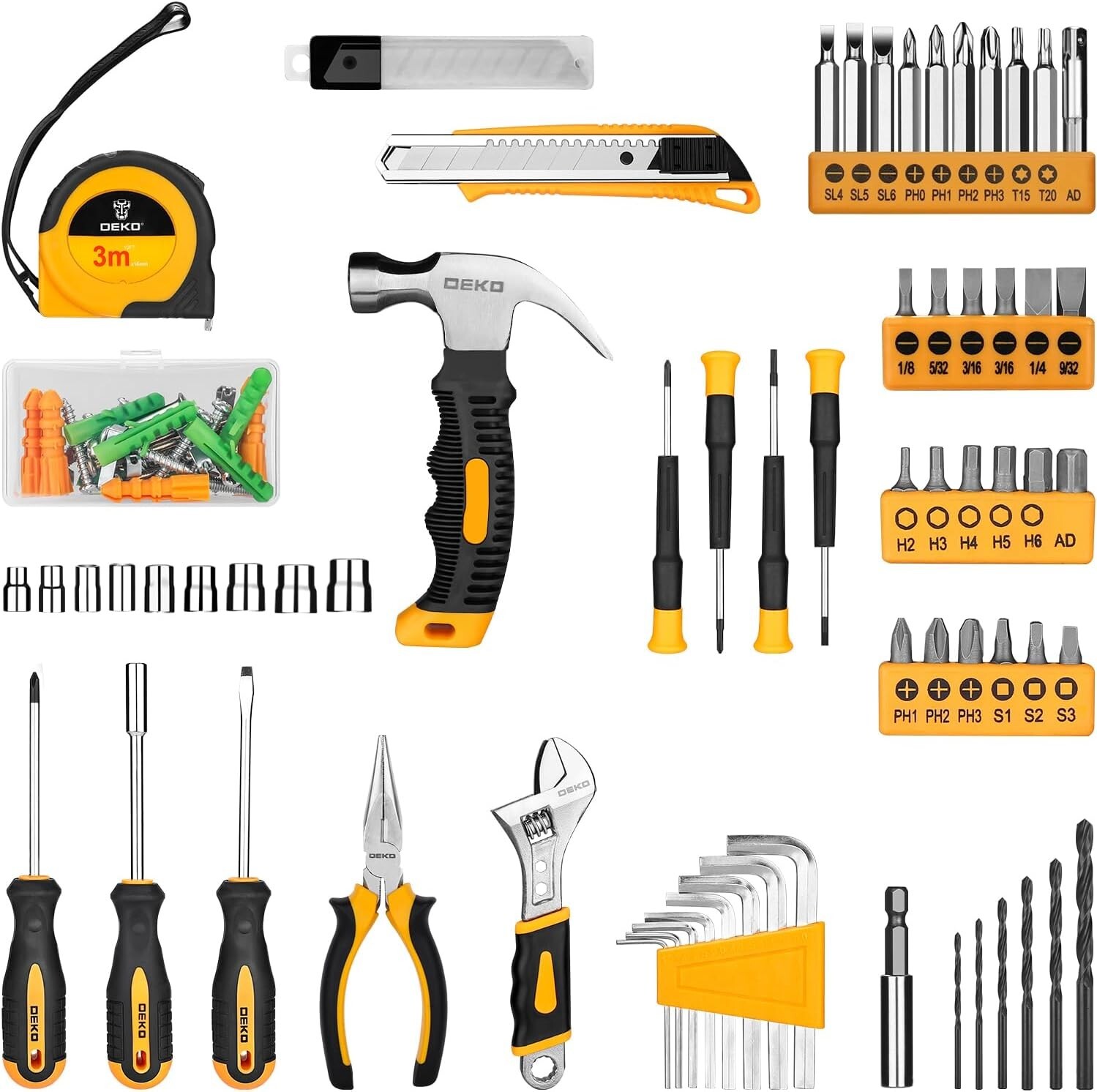 DEKO 126 Pcs Power Tool Combo Kits with 8V Cordless Drill Set