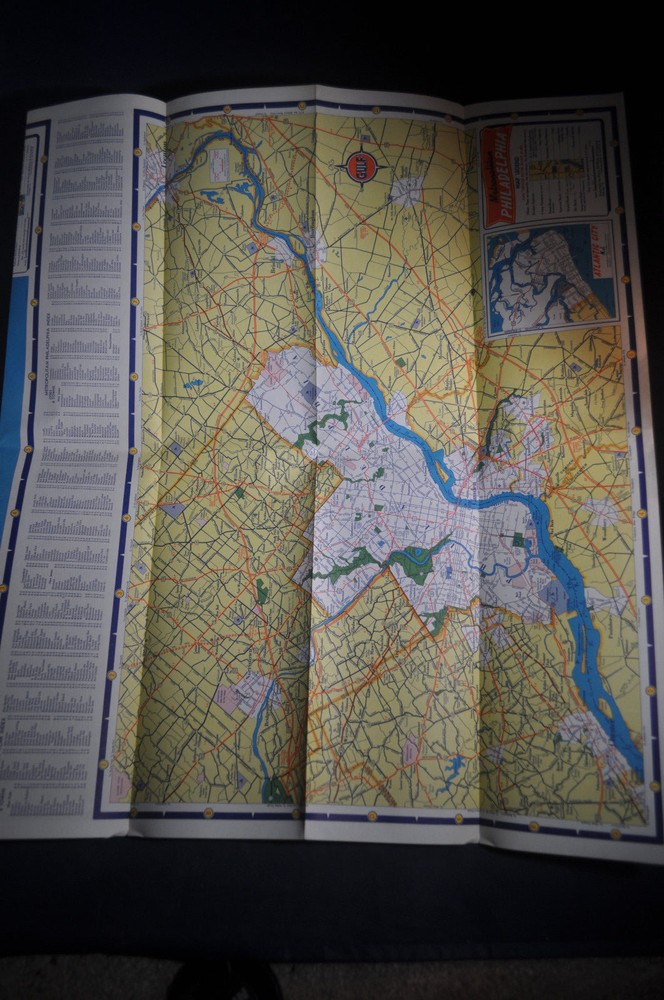 Ca 1950 Gulf New Jersey Tourgide Map