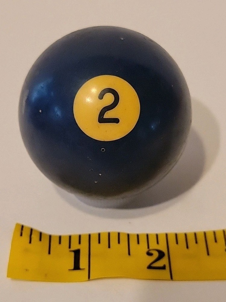 Vintage No. 2 Solid Blue Pool Ball Billiard 2" Replacement (D)