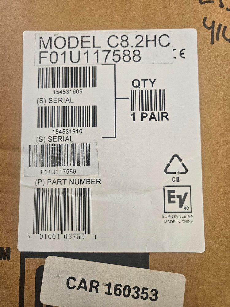 EV Innovative Design (MODEL C8.2HP - PAIR - Ceiling Mount Speaker System