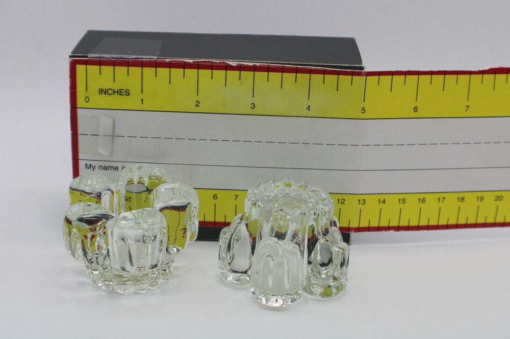 Clear Flower Shaped Taper Holders