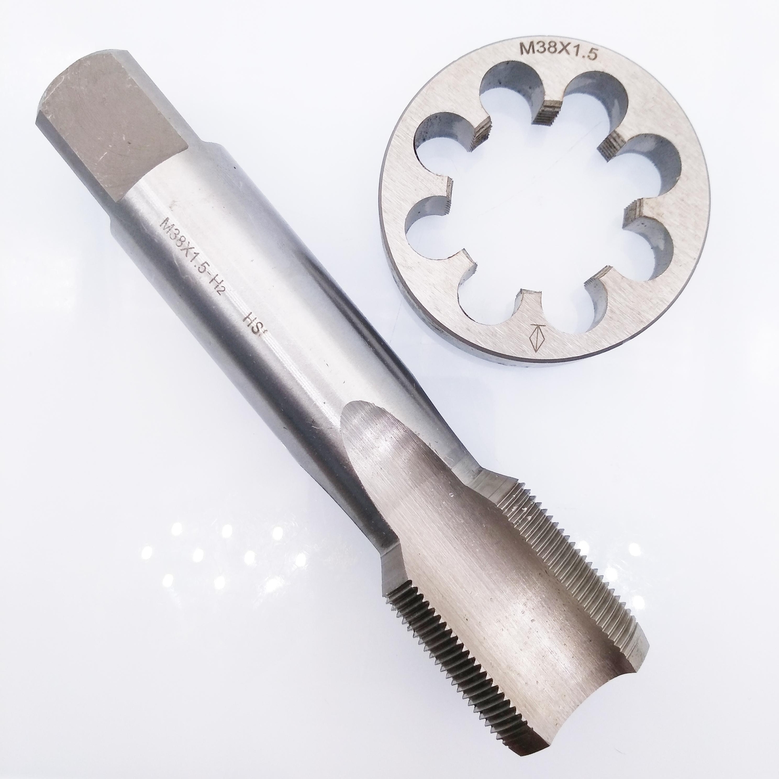 US Stock HSS M38 x 1.5mm Tap & M38 x 1.5mm Die Metric Thread Right Hand