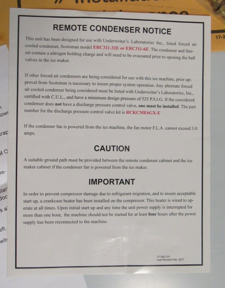 NEW Scotsman C0630MR-32 Prodigy Plus 30" Ice Machine 600lbs REMOTE Medium Cube