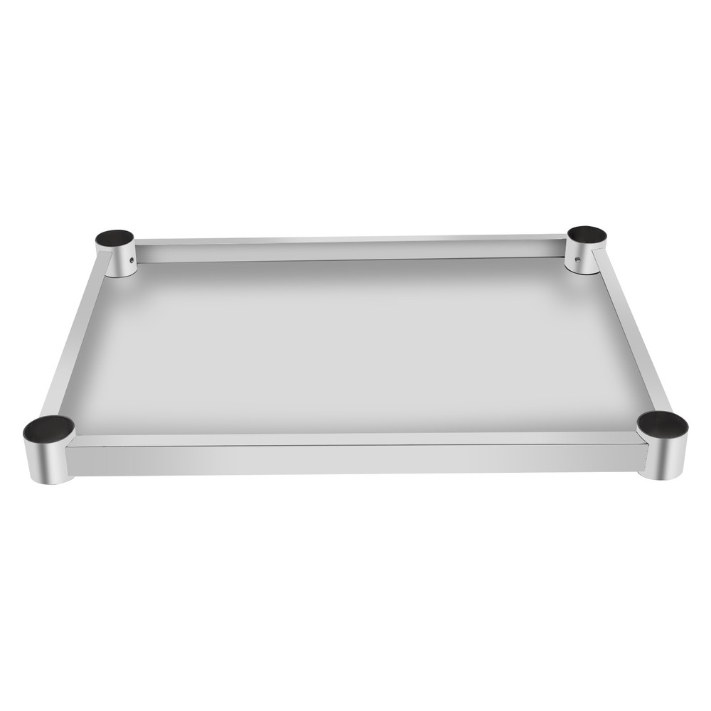 Stainless Steel Adjustable Workbench Tabletop (55x40cm) - Mid-Low Tier Silver
