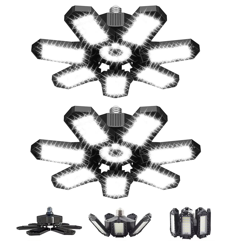 LED Garage Light Super Bright 12000000LM Work Shop Ceiling Light Deformable Bulb