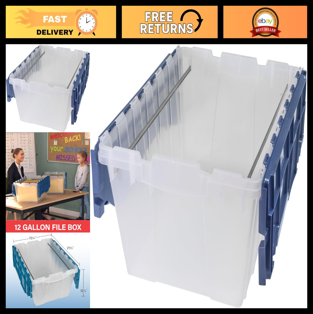 Akro-Mils KeepBox 12 Gallon Storage Container, Nesting and Stackable Plastic