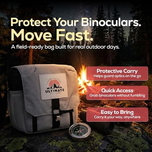 Binocular Harness Bag – Adjustable Chest Pack with Wide Opening, Zip Access,