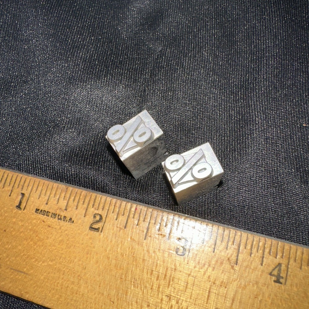 Print Blocks “ % Symbol “ 2 Lead Blocks