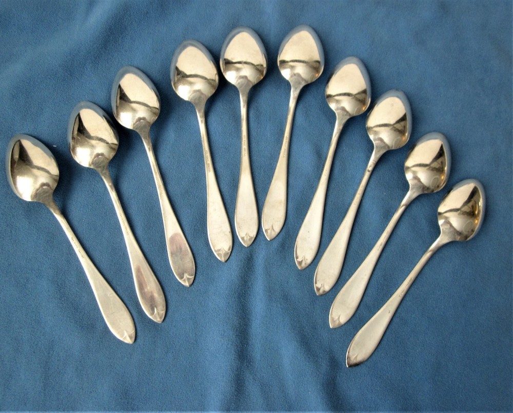 10 Gee-Esco, 6" Spoons by "Mothers" Pattern - Silver Plate Flatware