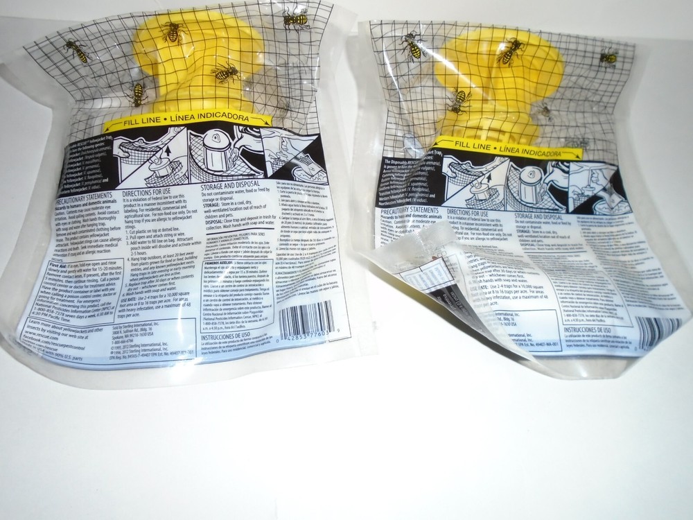 2- Rescue Disposable Yellowjacket Trap New