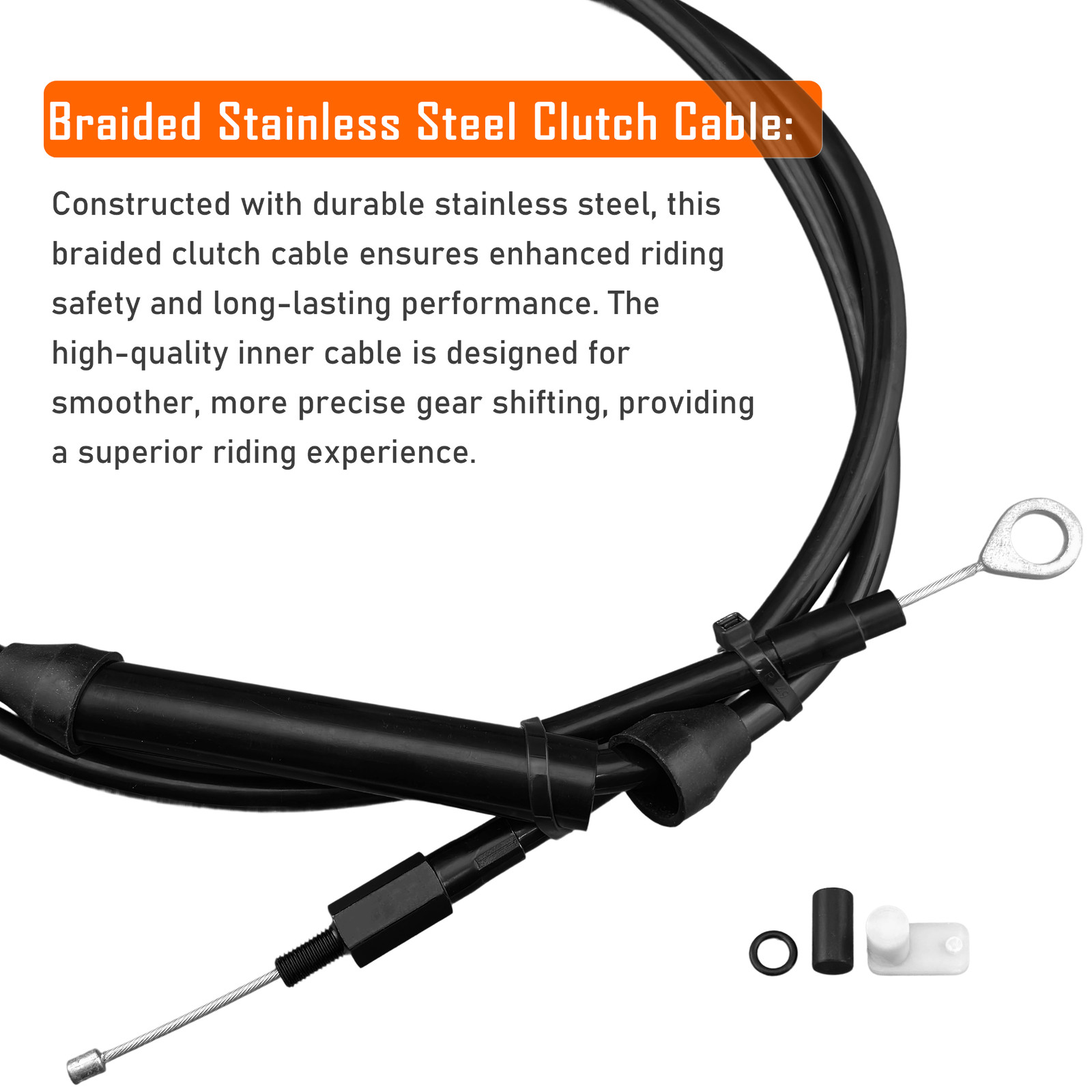 14" Ape Extended Touring Brake Clutch Cable Kit for Harley 2000-2006 No Cruise