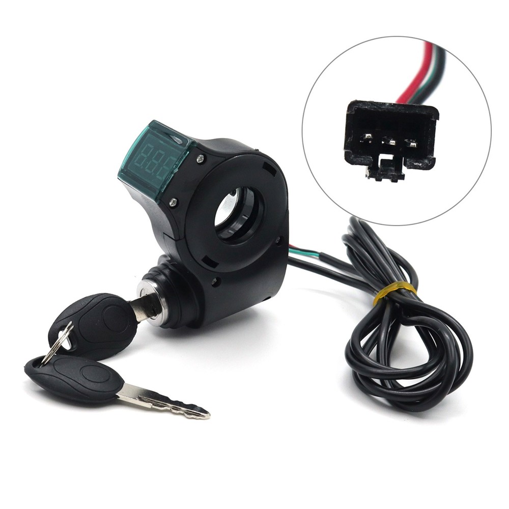 Durable E-Bike Throttle Control Switch Voltage Display Key Lock for Electric