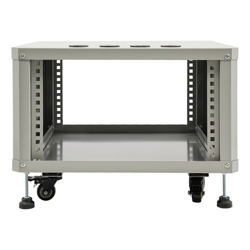 6U Audio&Studio Rack with Caster Wheels DJ Rolling Server Shelf Open Cabinet