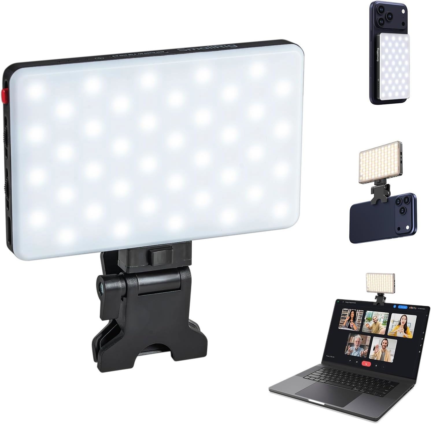 SmallRig Magnetic Selfie Phone LED Video Light 2700K-6500K for iPhone Camera