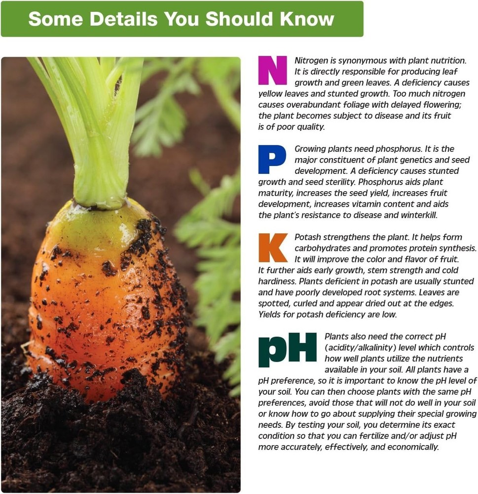 Rapitest Soil Test Kit for Gardens, 20 soil testers completely, accurate pH kit