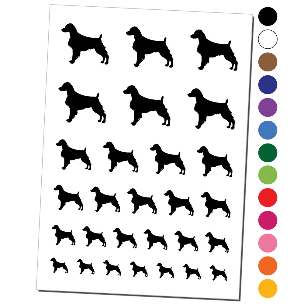 Brittany Spaniel Dog Solid Temporary Tattoo Water Resistant Set Collection